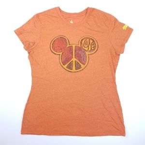 ✔Disney Park Mickey Love Disneyland Cap Sleeve Tee
